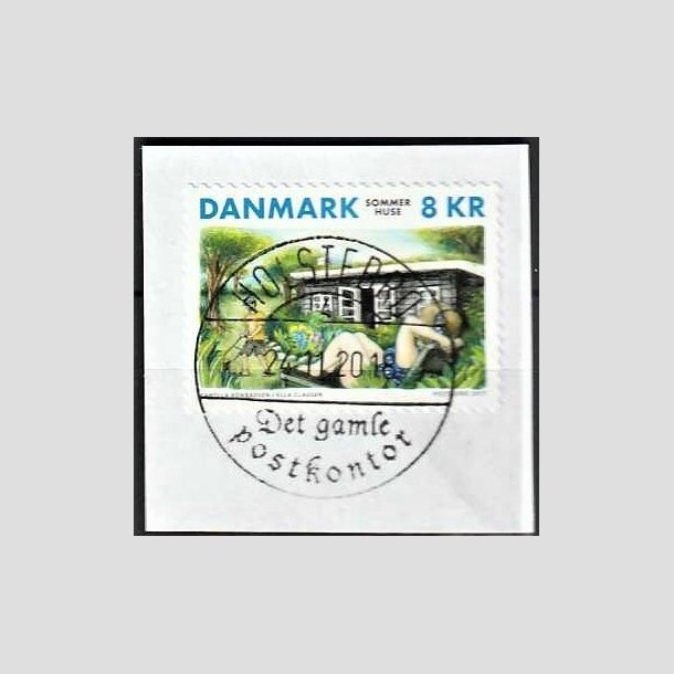 FRIMRKER DANMARK | 2017 - AFA 1915 - Sommerhuse - 8,00 kr. flerfarvet p klip - Pragt Stemplet Holstebro