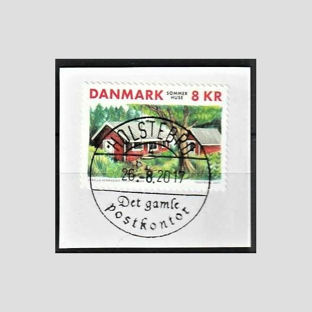 FRIMRKER DANMARK | 2017 - AFA 1912 - Sommerhuse - 8,00 kr. flerfarvet p klip - Pragt Stemplet Holstebro