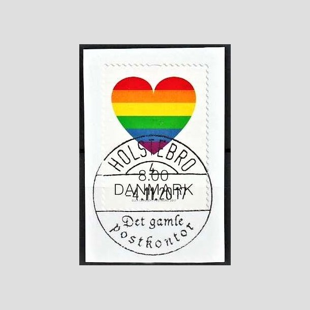 FRIMRKER DANMARK | 2017 - AFA 1899 - Pride. - 8,00 kr. flerfarvet p klip - Pragt Stemplet Holstebro