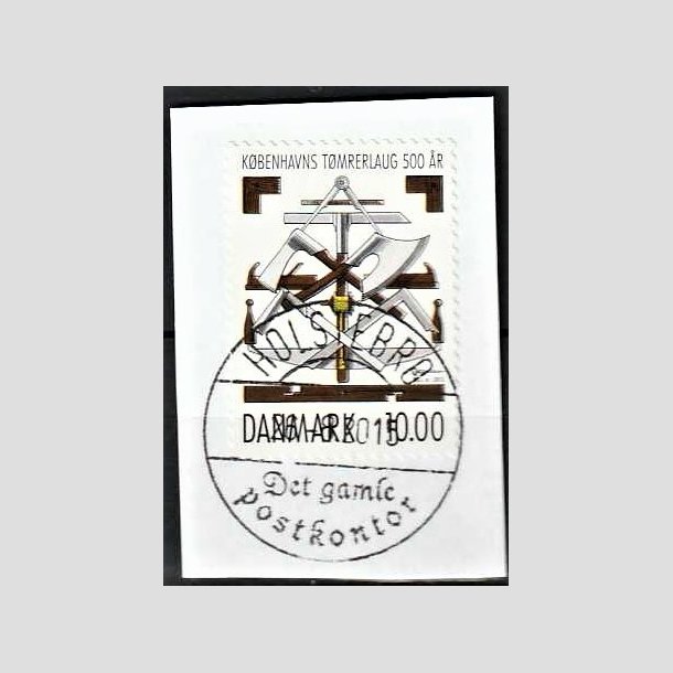 FRIMRKER DANMARK | 2015 - AFA 1834 - Kbenhavns Tmrelaug 500 r - 10,00 Kr. flerfarvet p klip - Pragt Stemplet Holstebro