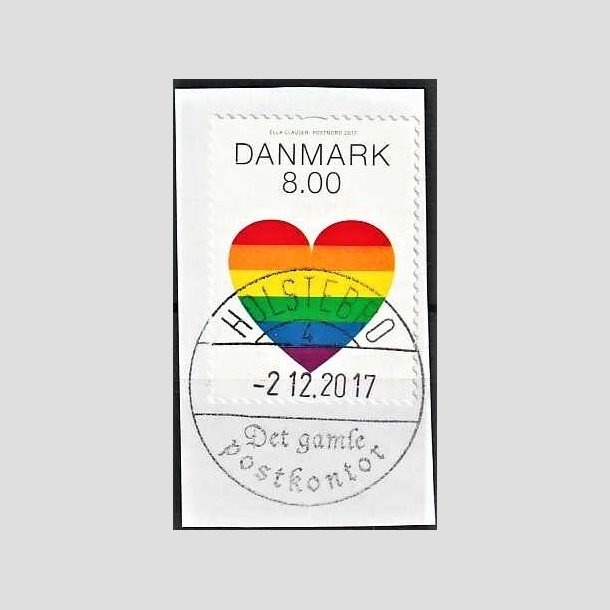 FRIMRKER DANMARK | 2017 - AFA 1900 - Pride. - 8,00 kr. flerfarvet p klip - Pragt Stemplet Holstebro