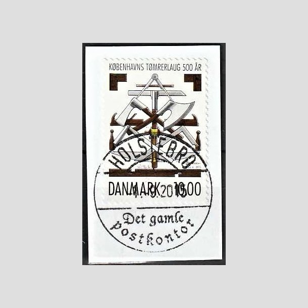 FRIMRKER DANMARK | 2015 - AFA 1834 - Kbenhavns Tmrelaug 500 r - 10,00 Kr. flerfarvet p klip - Pragt Stemplet Holstebro