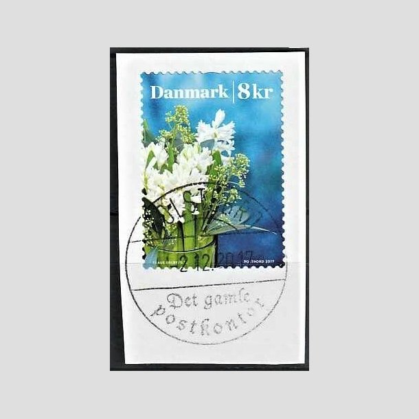 FRIMRKER DANMARK | 2017 - AFA 1917 - Vinterblomster - 8,00 Kr. flerfarvet p klip - Pragt Stemplet Holstebro