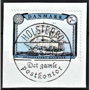 FRIM�RKER DANMARK | 2015 - AFA 1828 - Sejlskibe - 7,00 Kr. Danmark p� klip - Pragt Stemplet