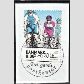 FRIM�RKER DANMARK | 2016 - AFA 1855 - Folkesport - 8,00 Kr. flerfarvet p� klip - Pragt Stemplet Holstebro