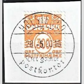 FRIM�RKER DANMARK | 2010 - AFA 1610E - B�lgelinie - 300 �re gulorange p� klip - Pragt Stemplet