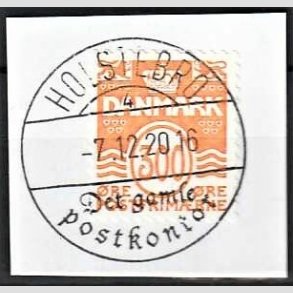 FRIM�RKER DANMARK | 2010 - AFA 1610E - B�lgelinie - 300 �re gulorange p� klip - Pragt Stemplet