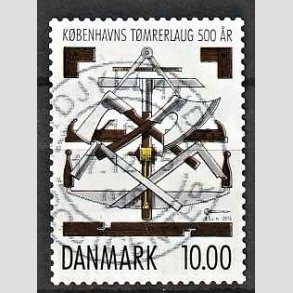 FRIMRKER DANMARK | 2015 - AFA 1834 - Kbenhavns Tmrerlaug 500 r - 10,00 kr. flerfarvet - Stemplet