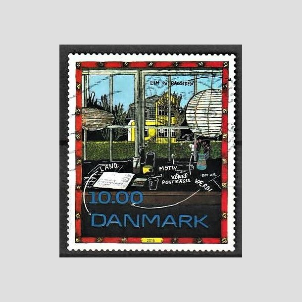 FRIMRKER DANMARK | 2015 - AFA 1833 - Frimrkekunst. - 10,00 kr. flerfarvet - Stemplet