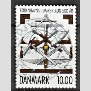 FRIMRKER DANMARK | 2015 - AFA 1834 - Kbenhavns Tmrerlaug 500 r - 10,00 kr. flerfarvet - Stemplet