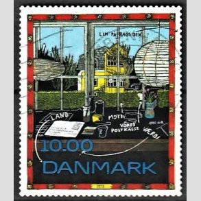 FRIMRKER DANMARK | 2015 - AFA 1833 - Frimrkekunst. - 10,00 kr. flerfarvet - Stemplet