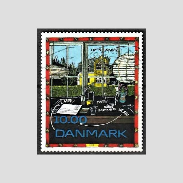 FRIMRKER DANMARK | 2015 - AFA 1833 - Frimrkekunst. - 10,00 kr. flerfarvet - Stemplet