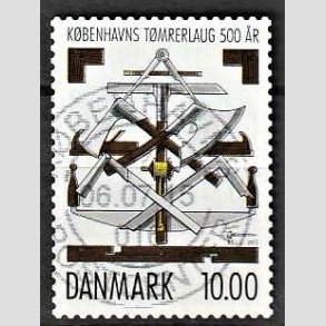 FRIMRKER DANMARK | 2015 - AFA 1834 - Kbenhavns Tmrerlaug 500 r - 10,00 kr. flerfarvet - Stemplet