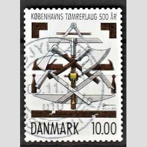 FRIMRKER DANMARK | 2015 - AFA 1834 - Kbenhavns Tmrerlaug 500 r - 10,00 kr. flerfarvet - Stemplet