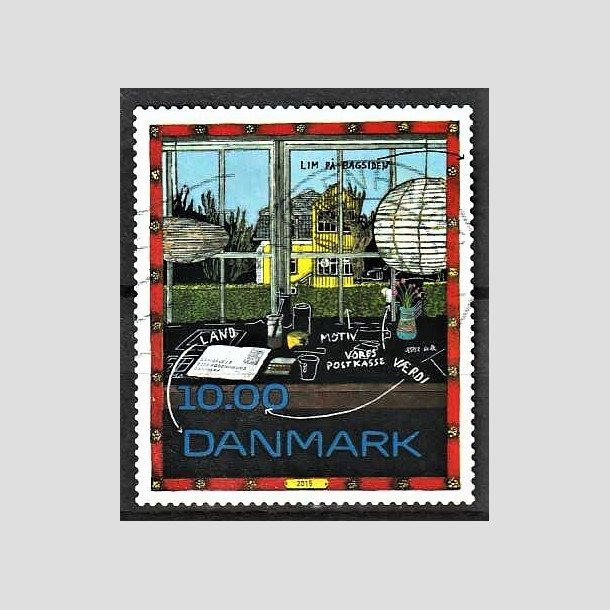 FRIMRKER DANMARK | 2015 - AFA 1833 - Frimrkekunst. - 10,00 kr. flerfarvet - Stemplet