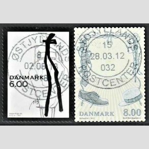 FRIM�RKER DANMARK | 2011 - AFA 1671,1672 - Mode - 6,00 + 8,00 Kr. flerfarvet - Pragt Stemplet