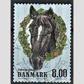 FRIM�RKER DANMARK | 2016 - AFA 1849 - G�rdens dyr - 8,00 Kr. hest - Pragt Stemplet