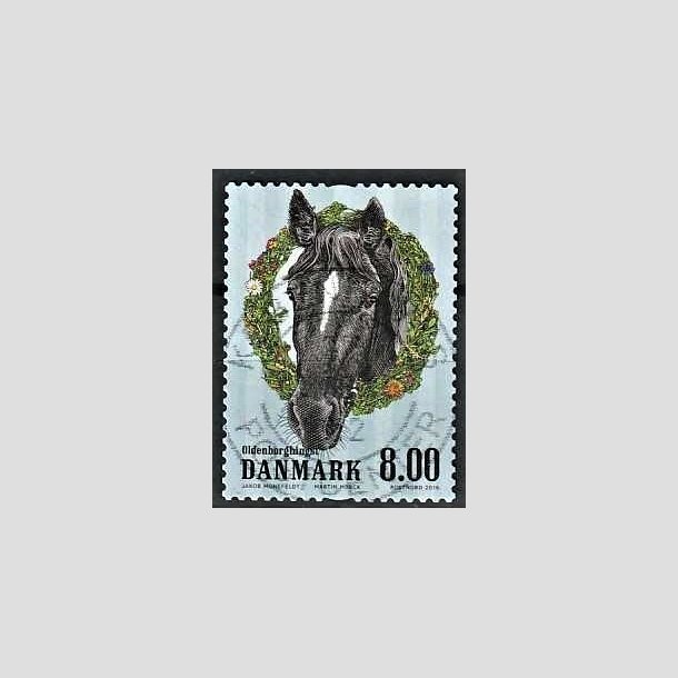 FRIMRKER DANMARK | 2016 - AFA 1849 - Grdens dyr - 8,00 Kr. hest - Pragt Stemplet