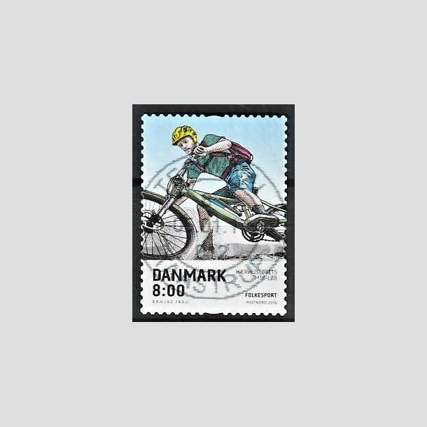 FRIMRKER DANMARK | 2016 - AFA 1856 - Folkesport - 8,00 Kr. flerfarvet - Pragt Stemplet