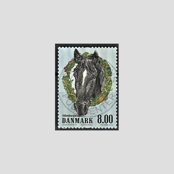 FRIMRKER DANMARK | 2016 - AFA 1849 - Grdens dyr - 8,00 Kr. hest - Pragt Stemplet