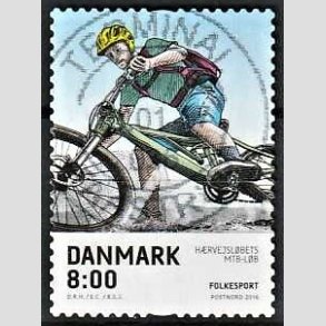 FRIM�RKER DANMARK | 2016 - AFA 1856 - Folkesport - 8,00 Kr. flerfarvet - Pragt Stemplet
