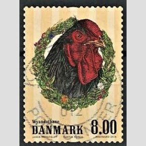 FRIM�RKER DANMARK | 2016 - AFA 1847 - G�rdens dyr - 8,00 Kr. h�ne - Pragt Stemplet