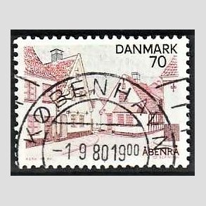 FRIM�RKER DANMARK | 1975 - AFA 597 - S�nderjylland - 70 �re r�d/brun/sort - Pragt Stemplet K�benhavn