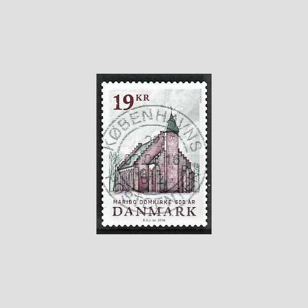 FRIMRKER DANMARK | 2016 - AFA 1844 - Maribo Domkirke 600 r - 19,00 Kr. flerfarvet - Pragt Stemplet