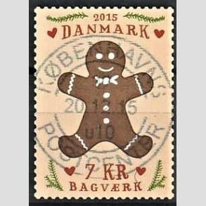 FRIM�RKER DANMARK | 2015 - AFA 1835 - Bagv�rk - 7,00 Kr. kagemand - Pragt Stemplet