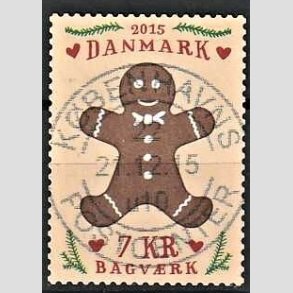 FRIM�RKER DANMARK | 2015 - AFA 1835 - Bagv�rk - 7,00 Kr. kagemand - Pragt Stemplet