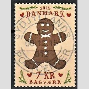 FRIM�RKER DANMARK | 2015 - AFA 1835 - Bagv�rk - 7,00 Kr. kagemand - Pragt Stemplet