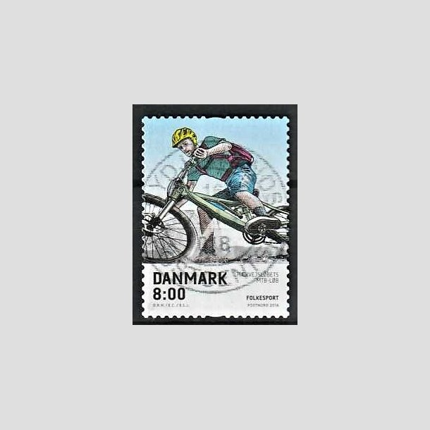 FRIMRKER DANMARK | 2016 - AFA 1856 - Folkesport - 8,00 Kr. flerfarvet - Pragt Stemplet