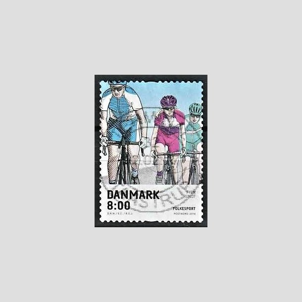 FRIMRKER DANMARK | 2016 - AFA 1855 - Folkesport - 8,00 Kr. flerfarvet - Pragt Stemplet