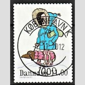 FRIM�RKER DANMARK | 2011 - AFA 1684 - Vintereventyr - 11,00 Kr. flerfarvet - Pragt Stemplet K�benhavn K