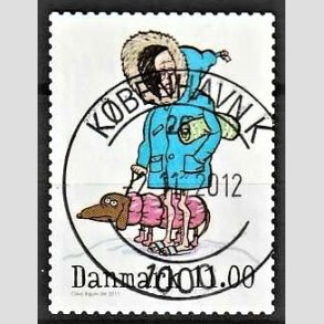 FRIM�RKER DANMARK | 2011 - AFA 1684 - Vintereventyr - 11,00 Kr. flerfarvet - Pragt Stemplet K�benhavn K