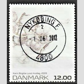 FRIMRKER DANMARK | 2009 - AFA 1594 - Frimrkekunst 13. - 12,00 Kr. flerfarvet - Pragt Stemplet Nykbing F