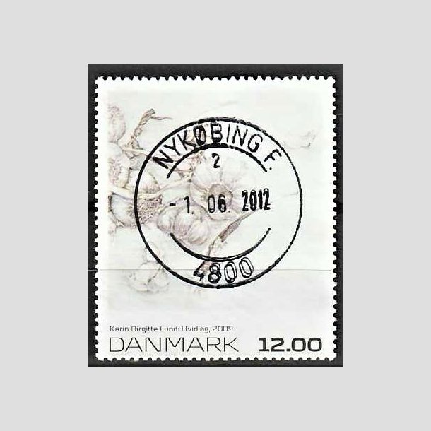 FRIMRKER DANMARK | 2009 - AFA 1594 - Frimrkekunst 13. - 12,00 Kr. flerfarvet - Pragt Stemplet Nykbing F