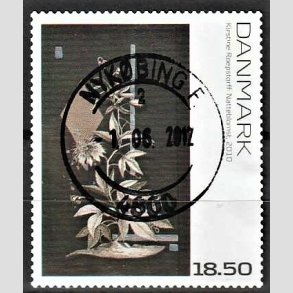 FRIMRKER DANMARK | 2010 - AFA 1631E - Frimrkekunst 14. - 18,50 Kr. flerfarvet - Pragt Stemplet Nykbing F