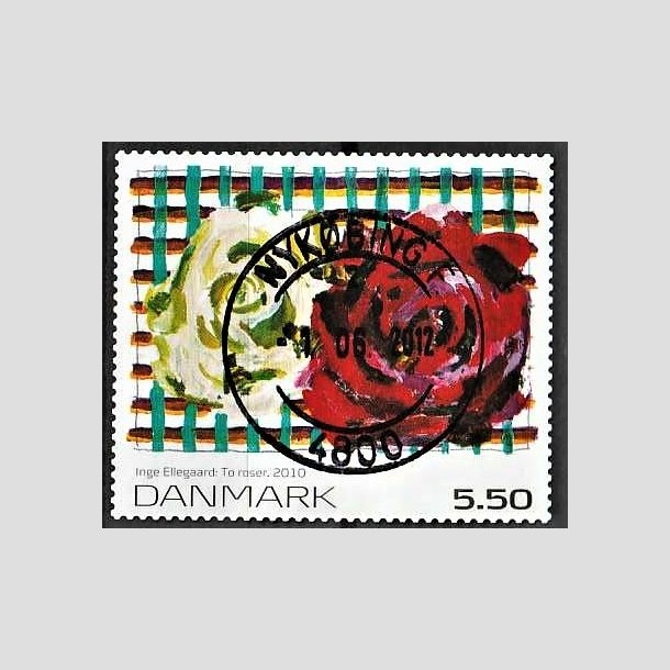 FRIMRKER DANMARK | 2010 - AFA 1630E - Frimrkekunst 14. - 5,50 Kr. flerfarvet - Pragt Stemplet Nykbing F