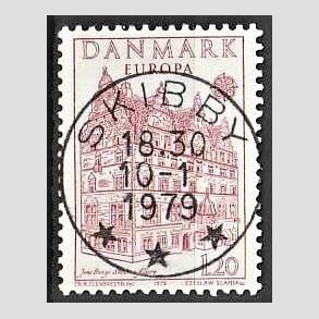 FRIM�RKER DANMARK | 1978 - AFA 658 - Europam�rker - 1,20 Kr. r�d - Pragt Stemplet Skibby