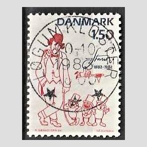 FRIM�RKER DANMARK | 1982 - AFA 761 - Storm P. - 1,50 Kr. r�d/bl� - Pragt Stemplet L�gum kloster