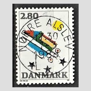 FRIM�RKER DANMARK | 1987 - AFA 891 - Kunst - 2,80 Kr. flerfarvet - Pragt Stemplet N�rre Alslev