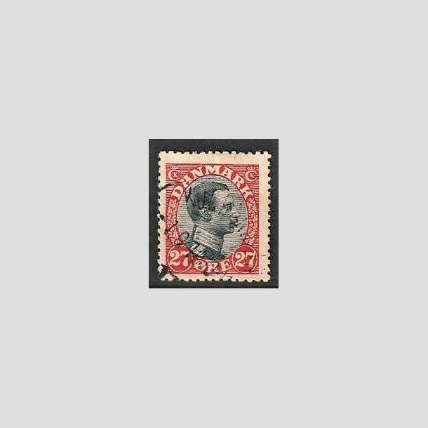 FRIMRKER DANMARK | 1918-20 - AFA 102 - Chr. X 27 re rd/sort - Stemplet