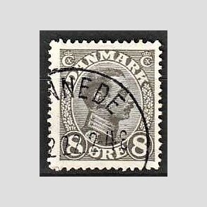 FRIMRKER DANMARK | 1918-20 - AFA 099 - Chr. X 8 re gr - Stemplet