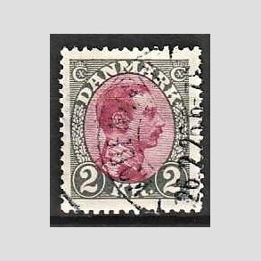 FRIMRKER DANMARK | 1925-26 - AFA 151 - Chr. X 2 Kr. gr/rdlilla - Stemplet
