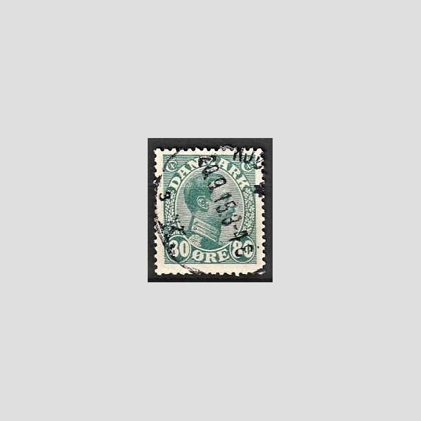 FRIMRKER DANMARK | 1915 - AFA 84 - Chr. X 80 re blgrn - Stemplet