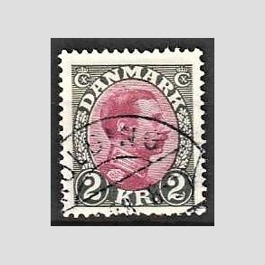 FRIMRKER DANMARK | 1925-26 - AFA 151 - Chr. X 2 Kr. gr/rdlilla - Stemplet