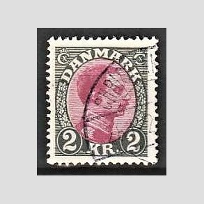FRIMRKER DANMARK | 1925-26 - AFA 151 - Chr. X 2 Kr. gr/rdlilla - Stemplet