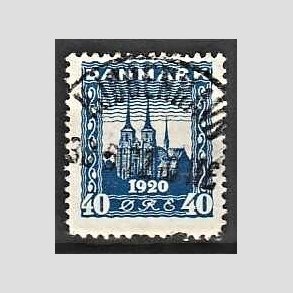 FRIM�RKER DANMARK | 1921 - AFA 116 - Genforening 40 �re bl� - Stemplet