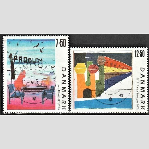 FRIMRKER DANMARK | 2005 - AFA 1441,1442 - Frimrkekunst 8. - 7,50 + 12,50 kr. - Pragt Stemplet Aabenraa